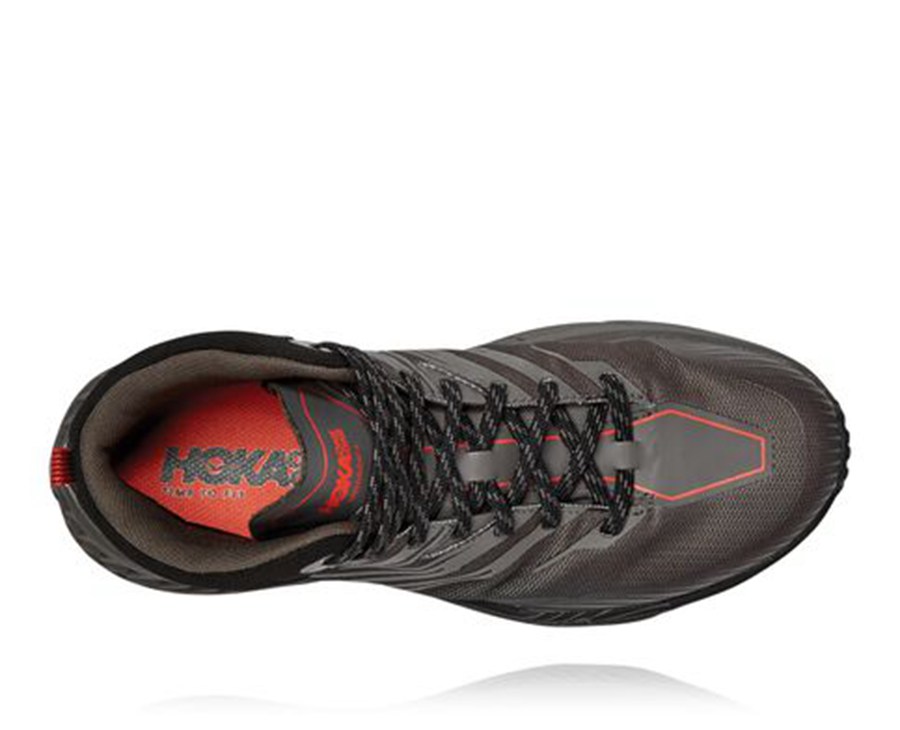 Hoka Australia One One Speedgoat Mid GORE-TEX 2 - Mens Trail Shoes Black - RMVYZ-3627